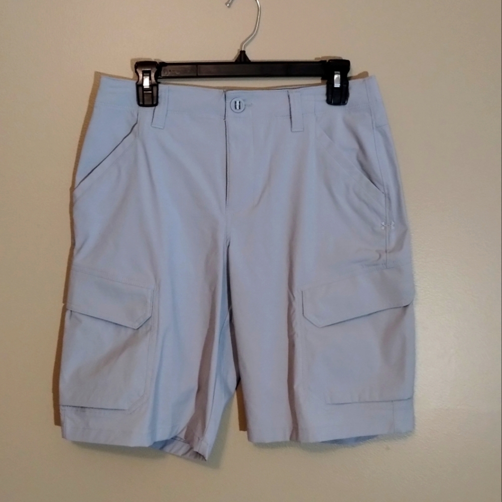 Men's Under Armour Fish Hunter Cargo Short, Mod Gray, Size 30 - NWT
